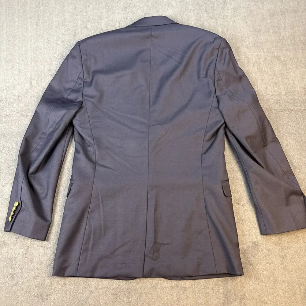 Lauren Ralph Lauren 40L Gold Button Navy Blazer Jacket Sports Coat 100% Wool